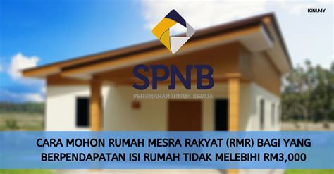 Cara Mohon Rumah Mesra Rakyat (RMR) Bagi Yang Berpendapatan Isi Rumah