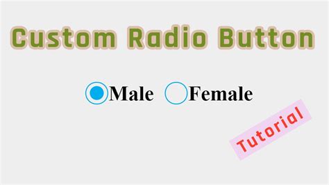 How To Create Custom Radio Button Html And Css Tutorial Html Tutorial