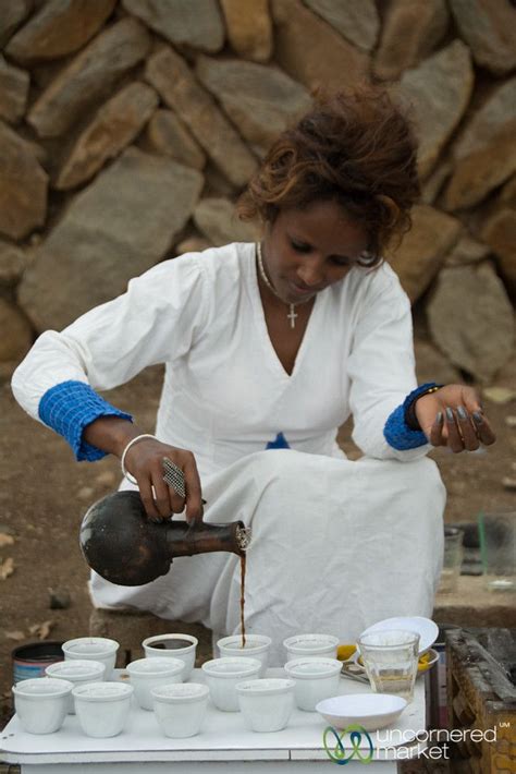 Ethiopian Coffee Ceremony Pouring Coffee Aksum Ethiopia Ethiopian