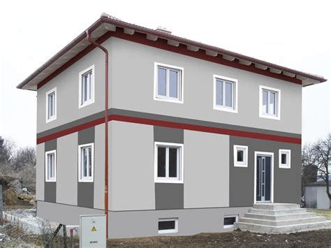 Für jeden von euch ist die passende volumeneinheit an farbe dabei. Haus Aussenfarbe | Fassadenfarbe Haus | Hauptdesign