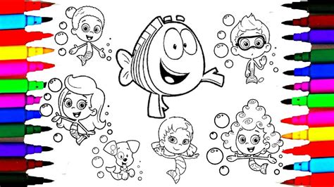 How To Draw Bubble Guppies Coloring Drawing Pages L Learning Videos For