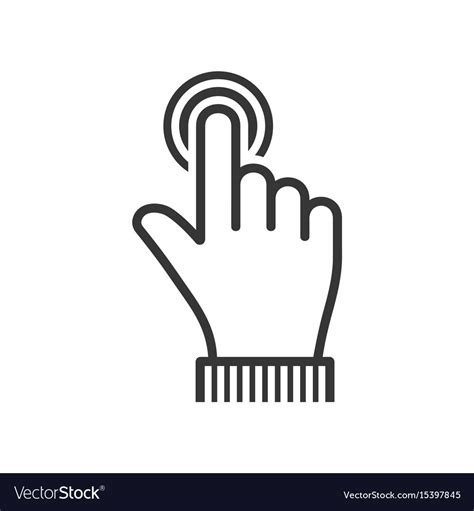 Finger Touch Icon On White Background Royalty Free Vector