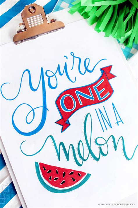 Eye Candy Creative Studio Art Print Youre One In A Melon