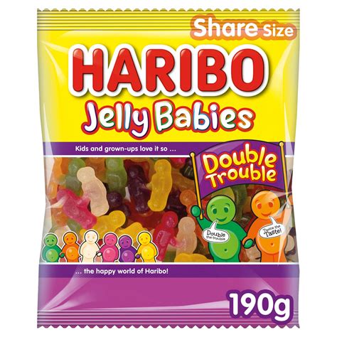Haribo Jelly Babies Double Trouble Bag 190g Sharing Bags And Tubs