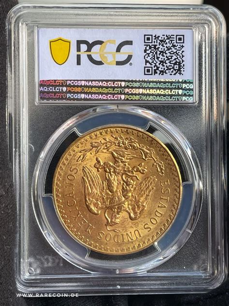 México Centenario 50 Pesos 1 2 oz 1923 PCGS MS63