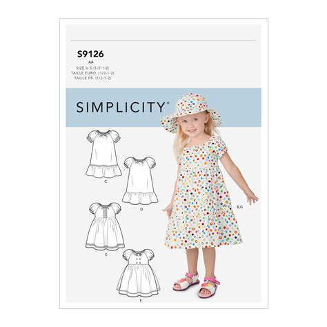 Simplicity 9126 Toddlers Dresses