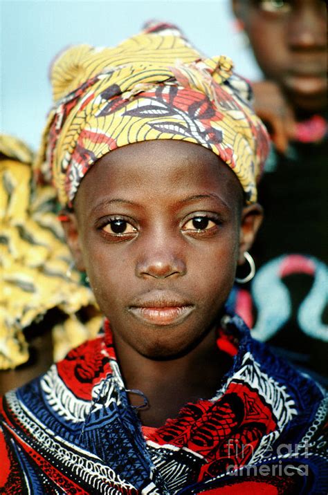 Pensive Face African Girl In Burkina Faso Photograph By Wernher Krutein Fine Art America