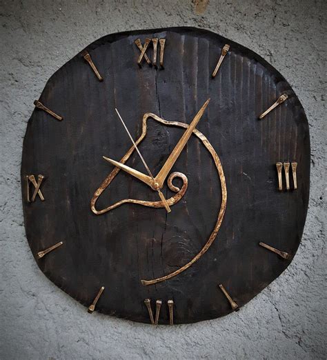 Handmade Horse Head Vintage Wood Wall Clock Designers Etsy Wood