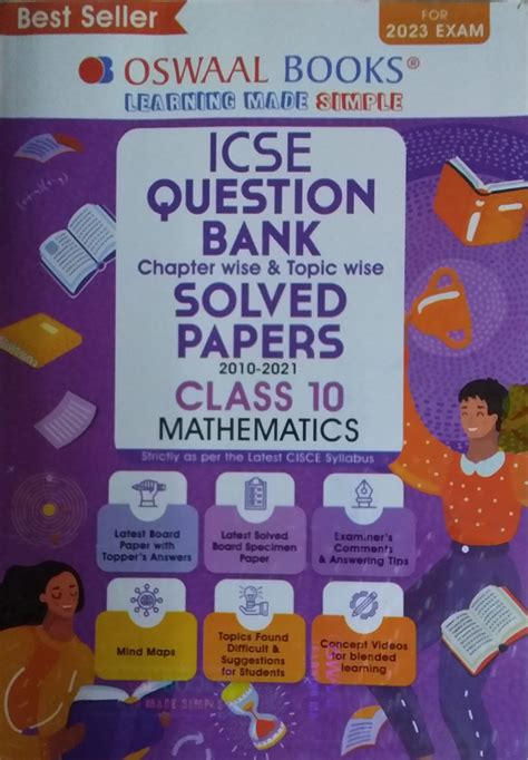 Oswaal Icse Question Bank Mathematics Class 10 For 2023 Exam