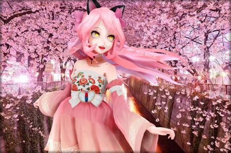 Kawaii~chan Cherry Blossoms By Currykitten On Deviantart