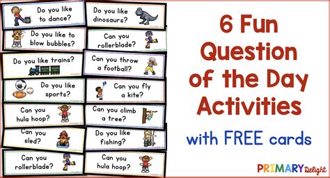 6 Fun Question Of The Day Activities Primary Delight