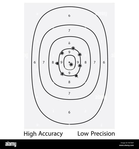 Vector Illustration Target Shoot Range Accuracy And Precision Level