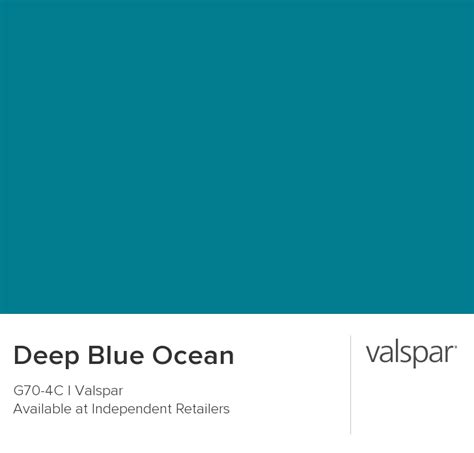 Maybe you would like to learn more about one of these? Deep Blue Ocean from Valspar | Valspar paint colors, Paint ...