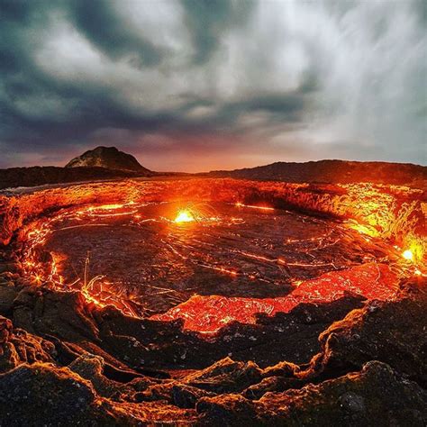 It is situated in the afar depression, a barren desert area. The marked growth of the lava lake of ERTA Ale volcano ...