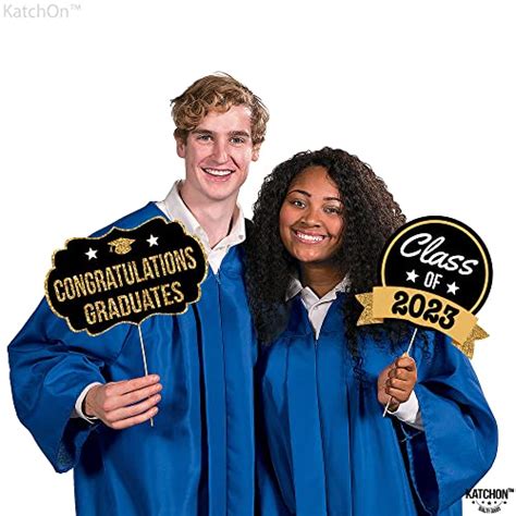 Katchon Glitter Graduation Photo Booth Props 2023 Pack Of 21