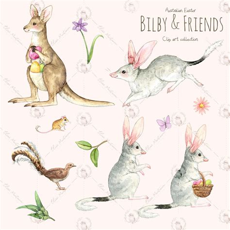 Australian Easter Bilby Clip Art Digital Download Cute Etsy Ireland