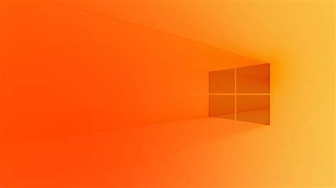Fonds Decran Microsoft Windows 10 Logo Fond Orange 1920x1080 Full Hd