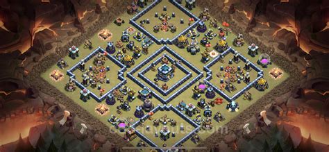 Best War Base Th13 With Link Anti Air Electro Dragon Legend League