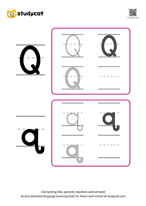 Kids vocabulary / picture books (pdf ebooks). Letter 'Qq' Writing Worksheets | Printable English PDF