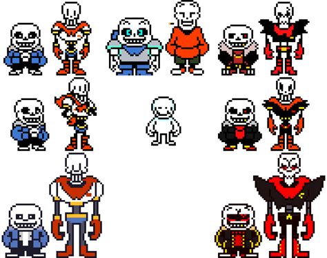 Papyrus Overworld Sprite Sheet Undertale Not Pixel Sprites Pack Cloud