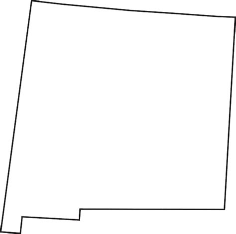 New Mexico Map Blank New Mexico Blank Map Clip Art Png 1280x1273px