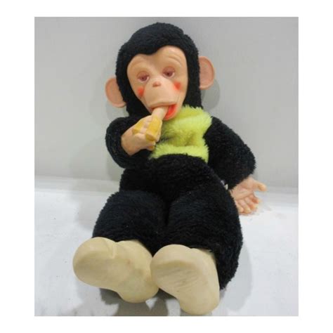 Vintage Rubber Face Monkey With Banana Mr Bim Zippy The Etsy