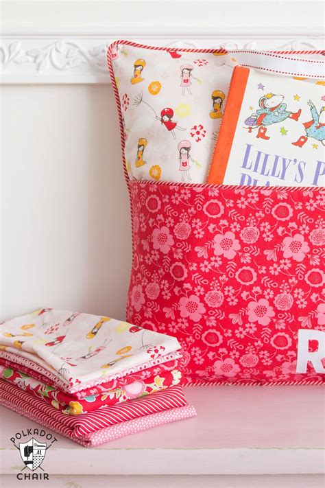 I had bought an old sofa from an estate sale and decided to make new covers for the old pillows. How to Sew a Reading Pillow - The Polka Dot Chair