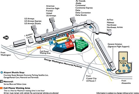 Reagan National Airport Metrorail Map Tourist Map Of English