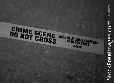 Grayscale Photo Of Crime Scene Do Not Cross Tape Free Stock Images