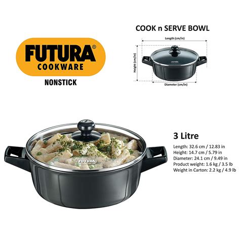 Hawkins Futura Nonstick Cook N Serve Bowl With Glass Lid Cbs Kitchenware