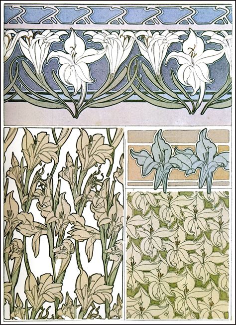 The Graffical Muse Some Beautiful Art Nouveau Patterns