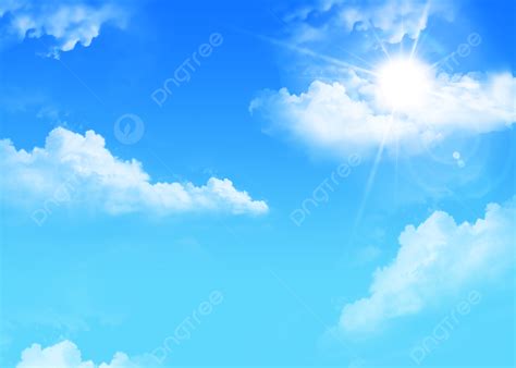 Background Langit Biru Dan Sinar Matahari Alam Langit Biru Alam