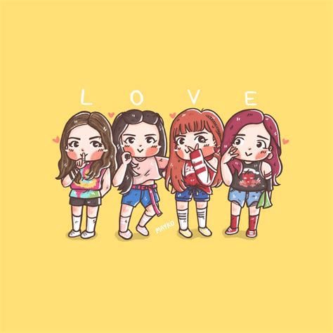 Gambar Kartun Korea Blackpink Terbaru | Wallkatamotif