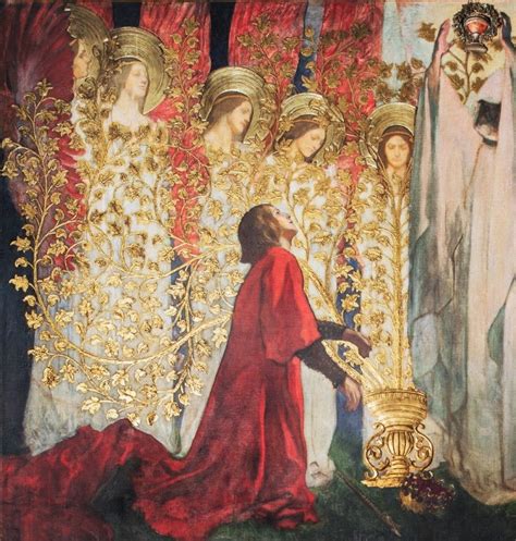 Galahad And The Holy Grail By Edwin Austin Abbey Art Artist Edwin