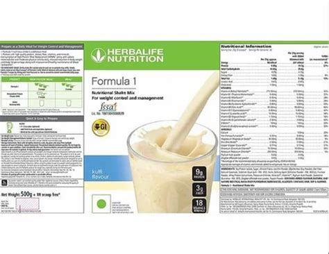 Powder Herbalife Formula 1 Mix Kulfi Nutritional Shake 500g White At