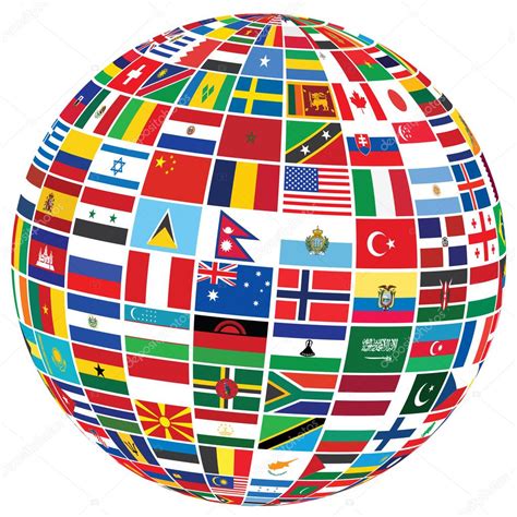 Todas las banderas del mundo con su nombre. Fotos: bolas del mundo | bola cubierta con banderas del ...