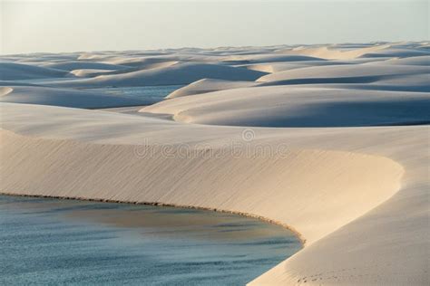 Sand Dunes Ans Lagoons In Lencois Maranhenses National Park Brazil