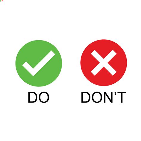 Do And Dont Vector Illustration Button Choice Suitable For Elements