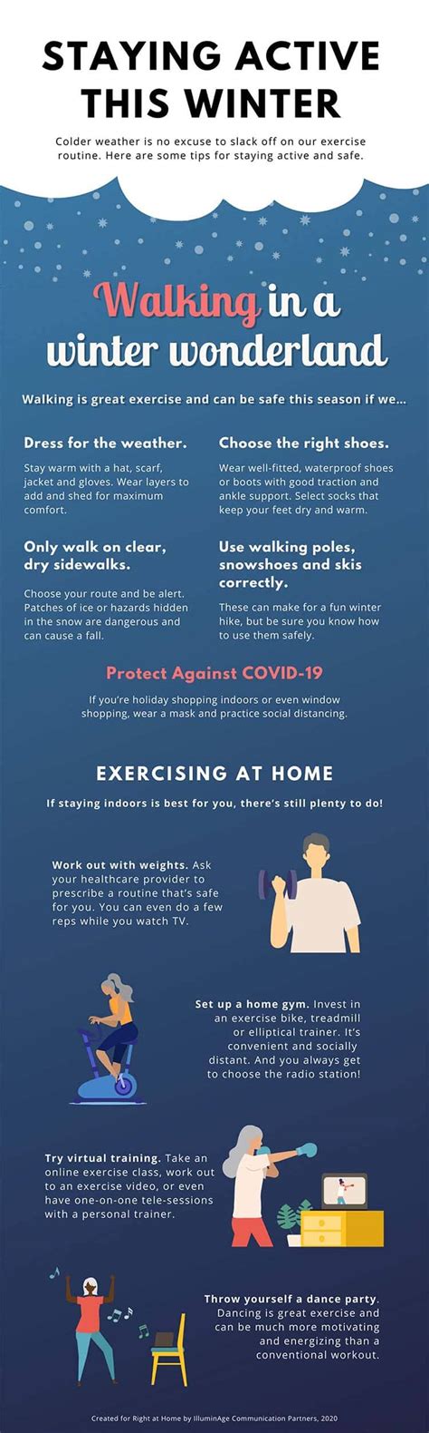 Infographic Staying Active This Winter Right At Home Blog In Home