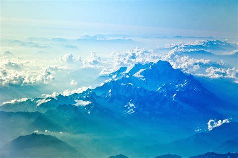 Bezplatný obrázek: vrchol hory, modrá obloha, sníh, obloha, zima