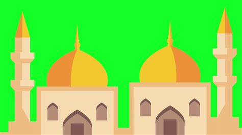 Animated Mosque Green Screen। Islamic Virtual Mosque । Green Screen