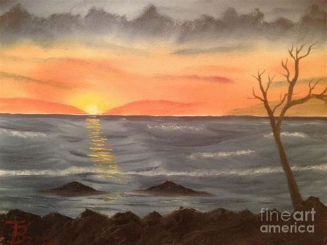 Bob Ross Ocean At Sunset Painting And Bob Ross Ocean At Sunset Paintings