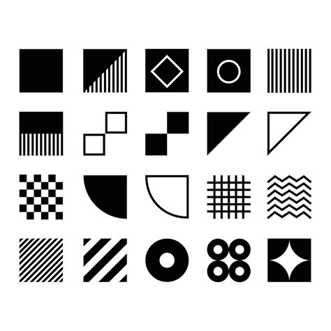 Set Of Abstract Element Decoration In A Simple Style Random Shape Of Icon Elements To Create