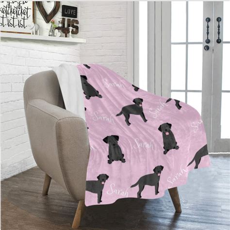 277 people have this in their carts. Personalised Black Labrador Dog Blanket Custom Pet Blanket ...