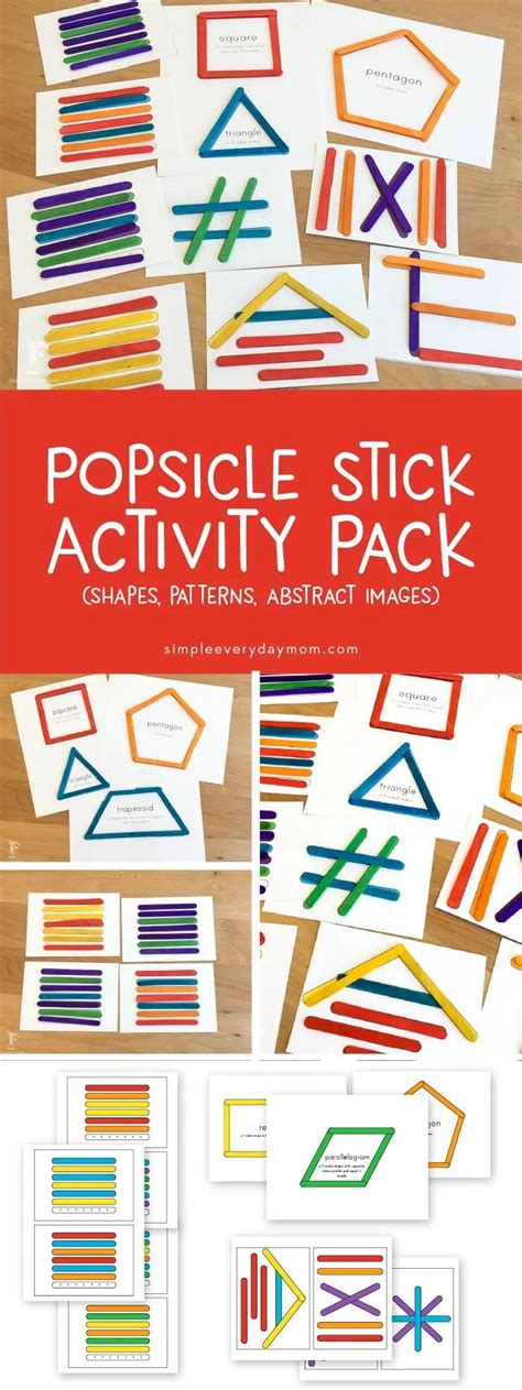 Popsicle Stick Pattern Cards Printable Free