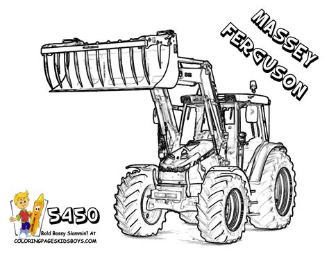 Big Boss Tractor Coloring Pages To Print Free Tractors Farm