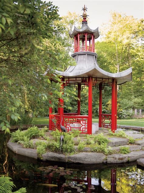 Chinese Pavilion In Ct Garden In Veranda Landscape Design Charles