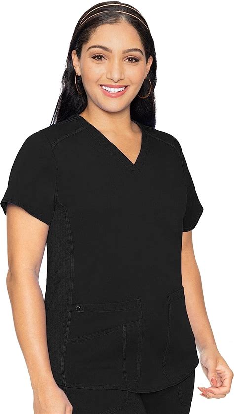 Med Couture Touch Womens V Neck Shirttail Scrub Top Buy Online At
