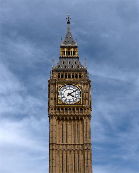 Big Ben Clock Face Top Of Tower London England Stock Photo Image Of