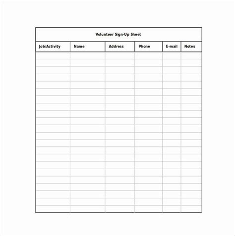 Email Sign Up Form Template Fresh 12 Sign Up Sheet Templates Free Excel